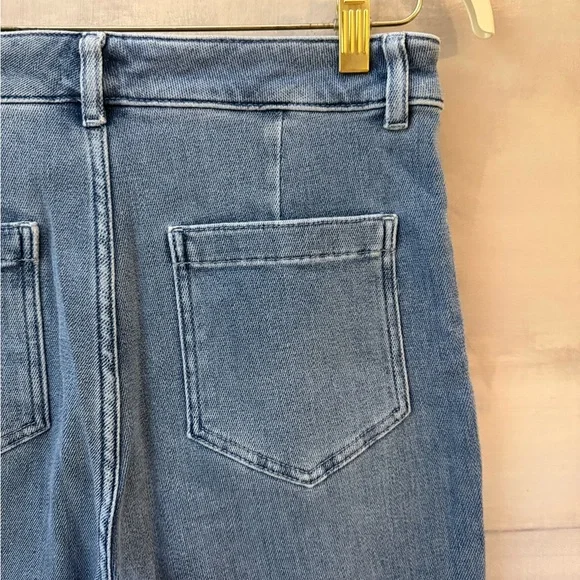 Faherty Women's High Rise Mid Wash Wide Leg Jeans - Picture 6 of 7